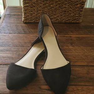 Pointed Black Open Side Flat - Aldo, Women's 8.5/9